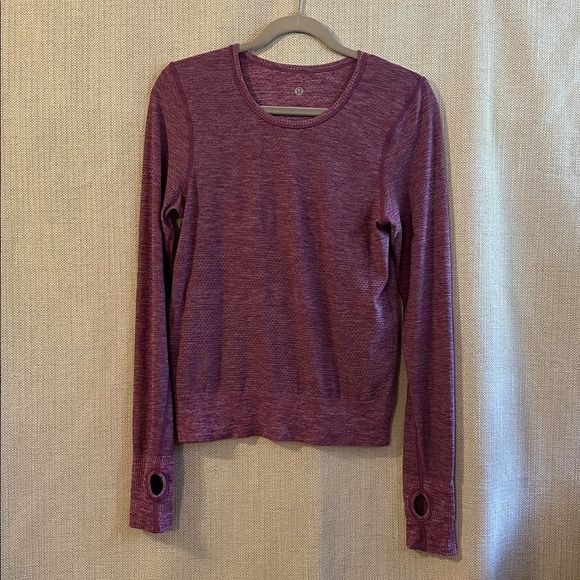 Lululemon Purple / Mauve Long Sleeve Workout Tee - Picture 1 of 6
